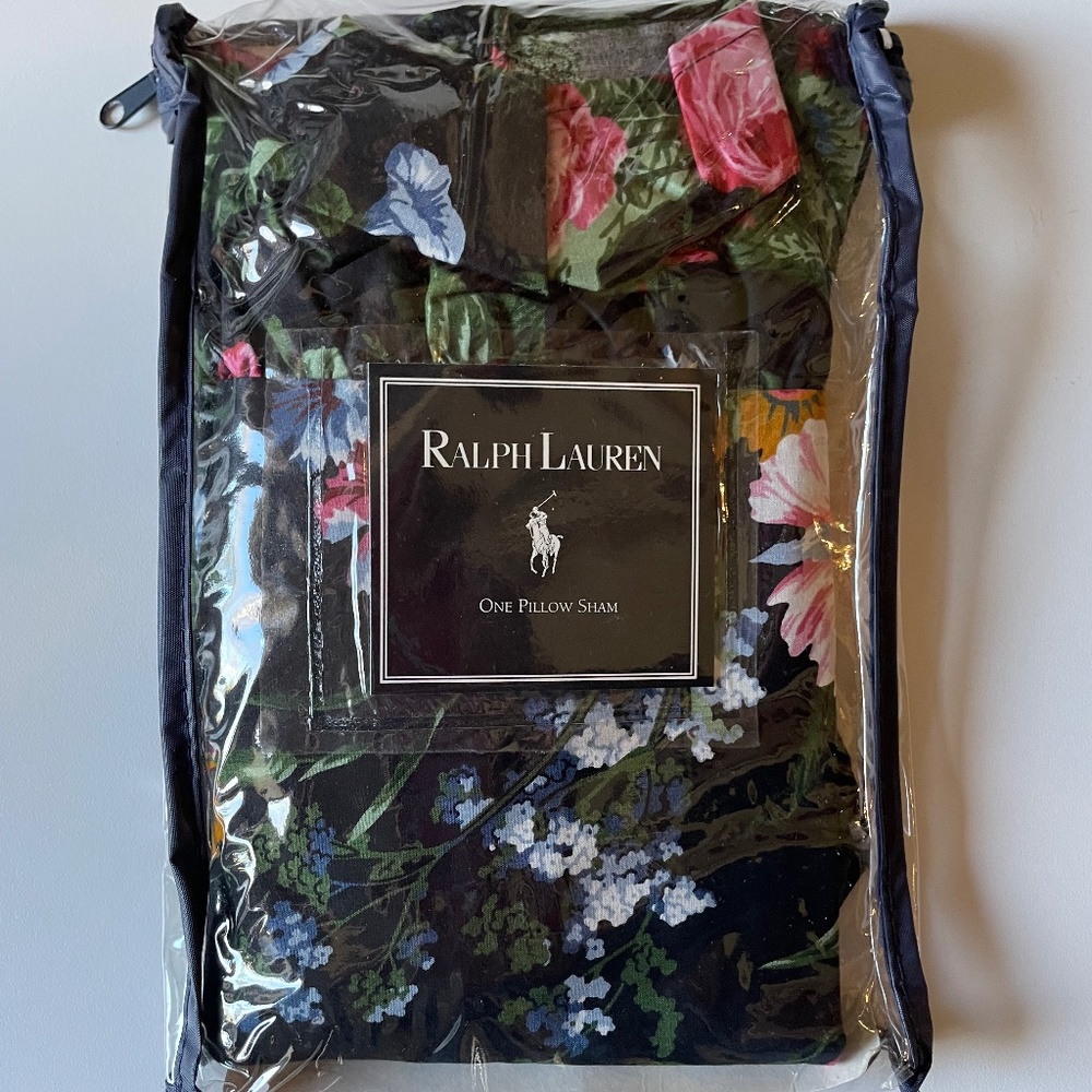 Ralph Lauren Pillow Sham Isadora Black Pattern - Standard Size